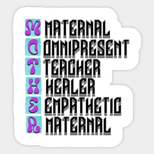 Mother's Essence: Maternal & Empathetic Inspirational Art Sticker